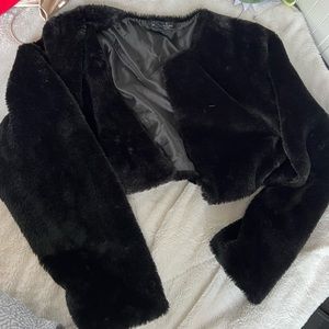 Faux Fur Cropped Jacket